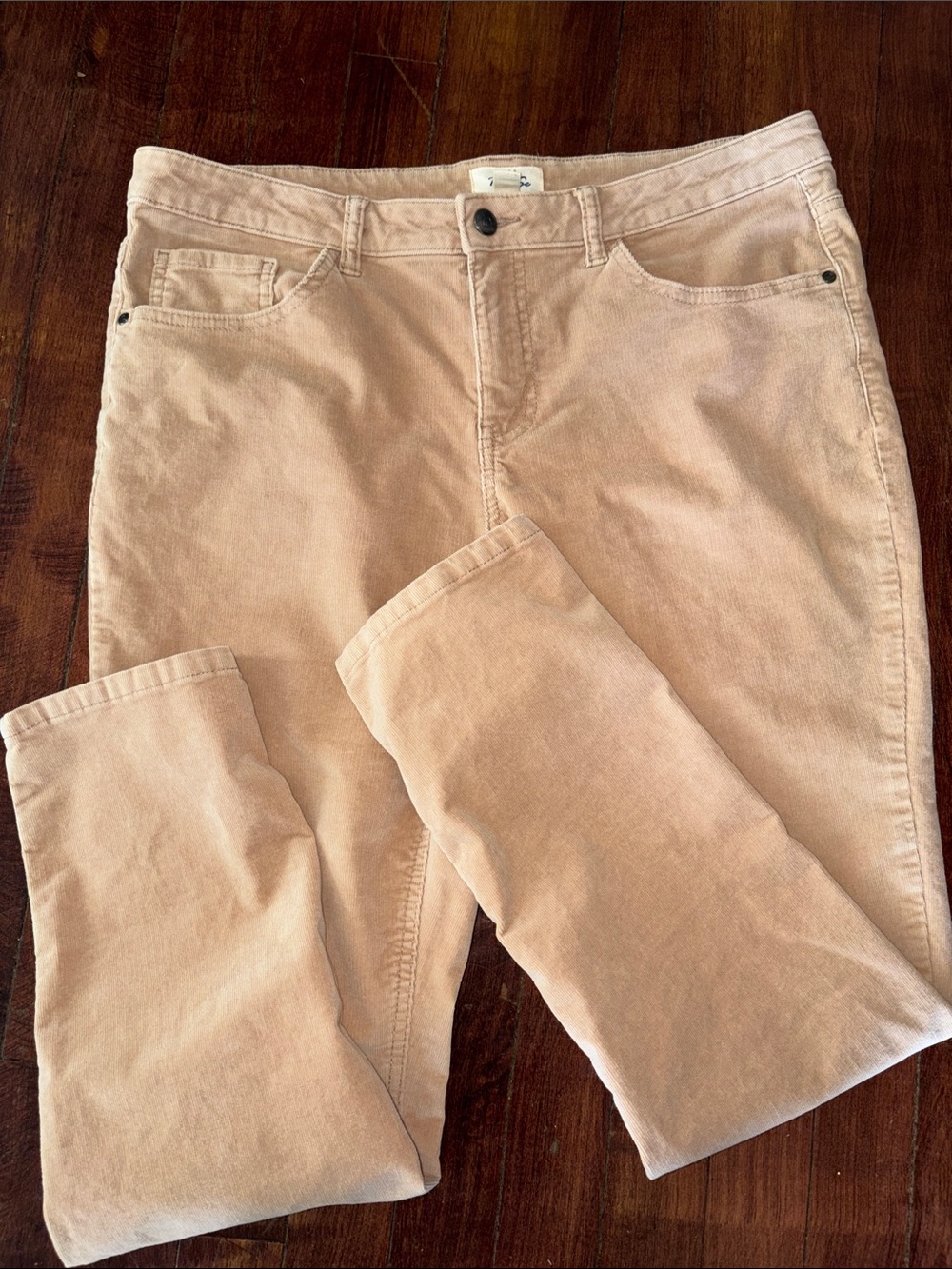 Per Se Light Beige Corduroy Pants